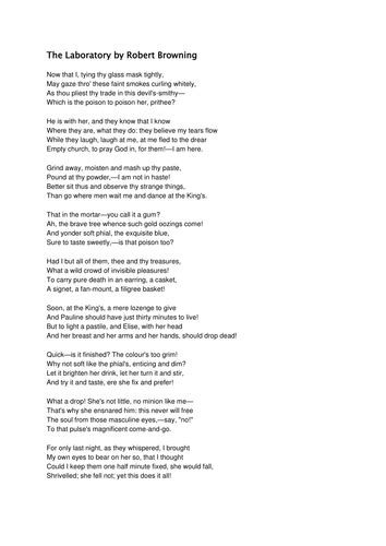 the laboratory by robert browning